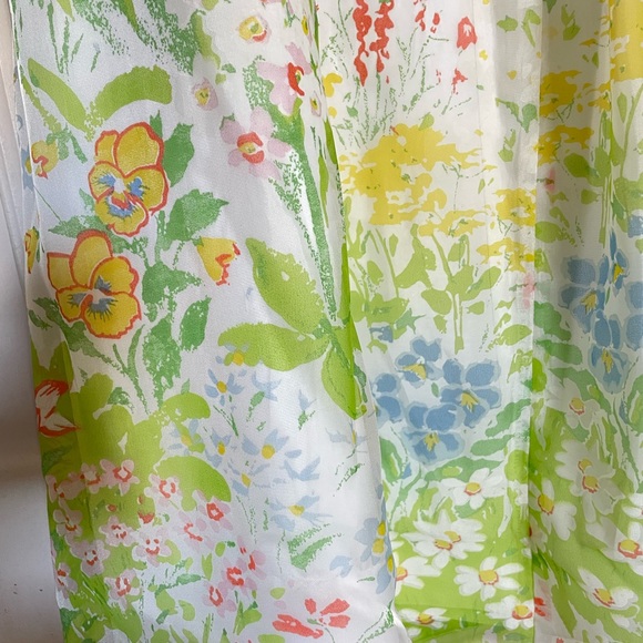 Vintage 1970s Spring Floral Maxi Dress Sundress - Picture 5 of 12